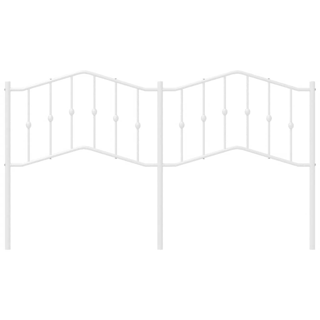 Metal Headboard White 183 cm King