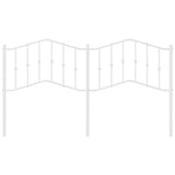 Metal Headboard White 183 cm King - Top-Down View