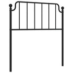 Metal Replace Headboard Black 90 cm