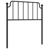 Metal Headboard Black 90 cm - Front View