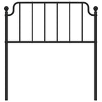 Metal Replace Headboard Black 90 cm