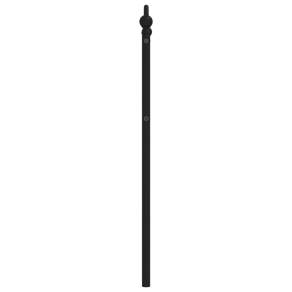 Metal Replace Headboard Black 90 cm