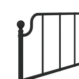 Metal Headboard Black 90 cm - 45-Degree Angle