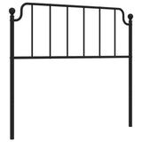 Metal Replace Headboard Black 107 cm