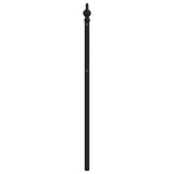 Metal Headboard Black 107 cm King Single - Top-Down View