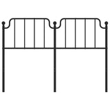 Metal Headboard Black 137 cm Double - Top-Down View
