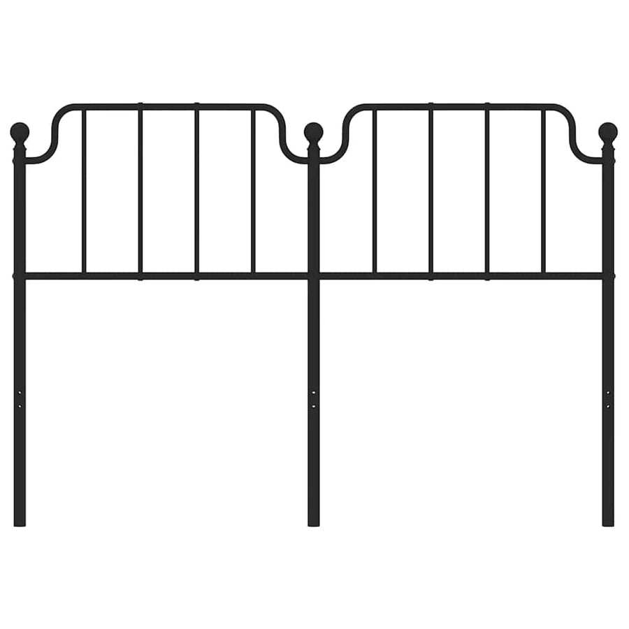 Metal Replace Headboard Black 135 cm