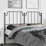 Metal Replace Headboard Black 135 cm