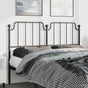 Metal Replace Headboard Black 135 cm