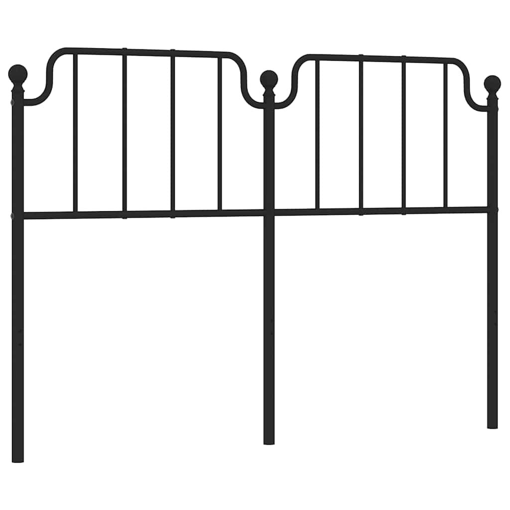 Metal Replace Headboard Black 150 cm
