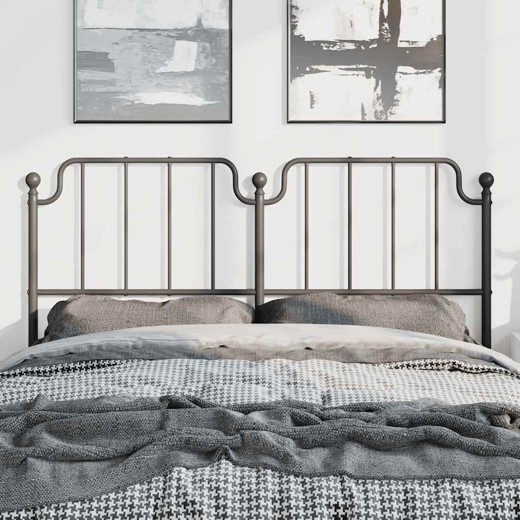 Metal Replace Headboard Black 150 cm