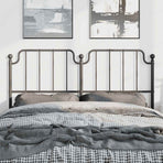 Metal Replace Headboard Black 150 cm