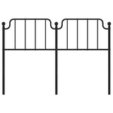 Metal Headboard Black 152 cm Queen - Top-Down View