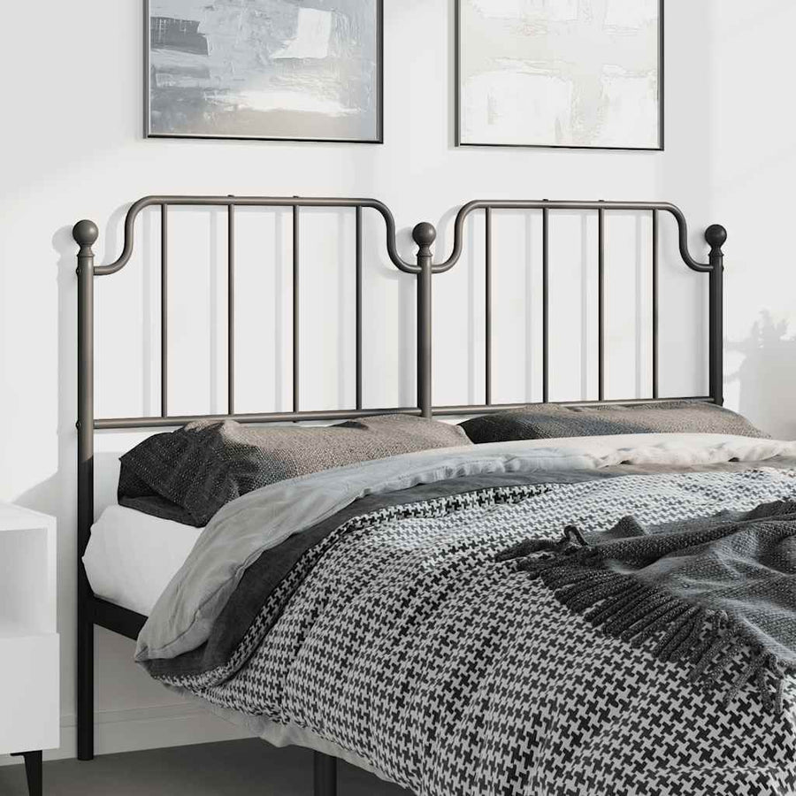 Metal Replace Headboard Black 150 cm