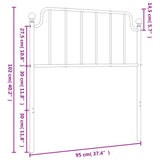 Metal Replace Headboard White 90 cm