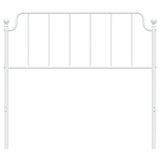 Metal Headboard White 107 cm King Single - Side View