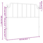 Metal Replace Headboard White 107 cm