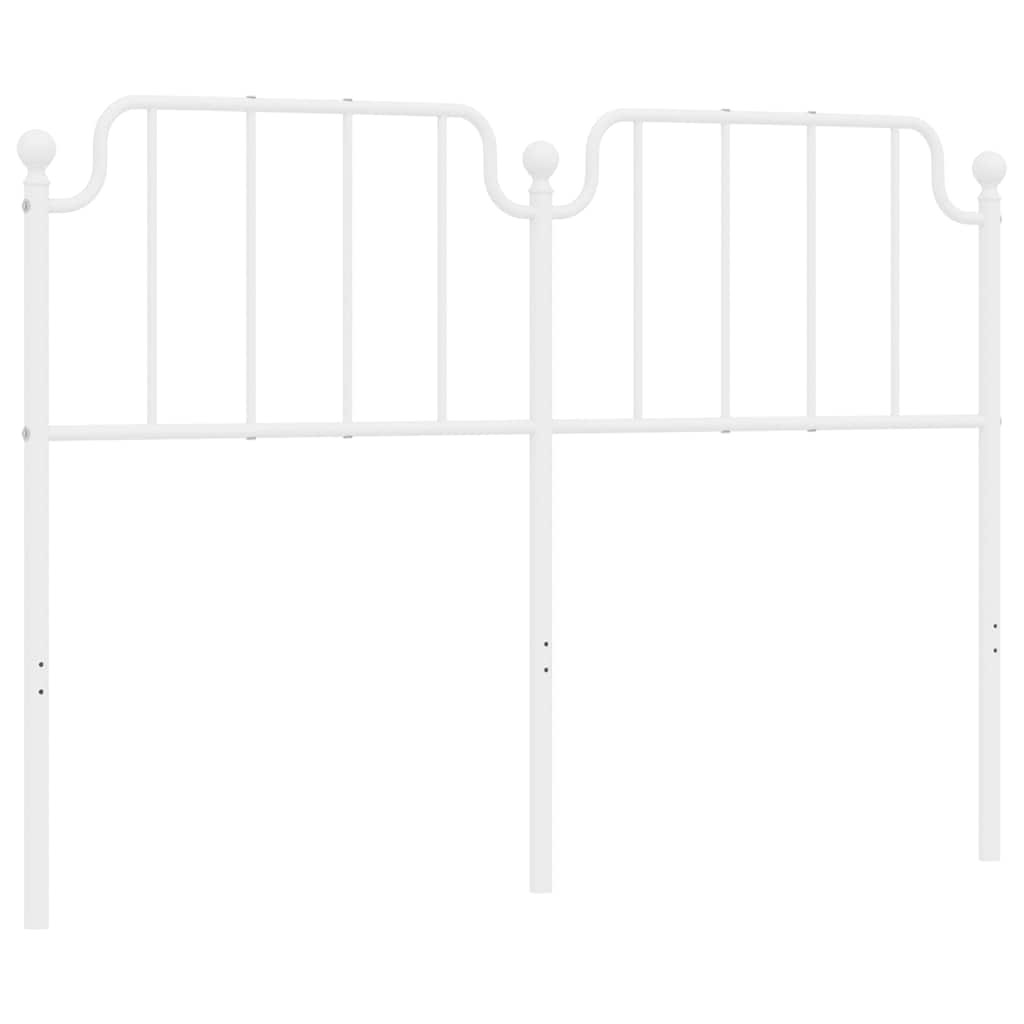 Metal Headboard White 152 cm Queen