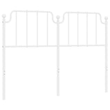 Metal Headboard White 152 cm Queen - Front View