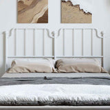 Metal Headboard White 152 cm Queen - Side View