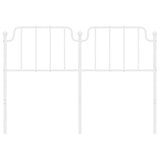 Metal Headboard White 152 cm Queen - Top-Down View