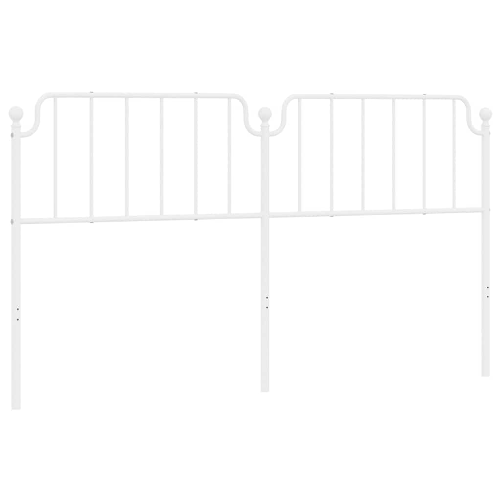 Metal Headboard White 183 cm King