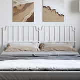 Metal Headboard White 183 cm King - Side View