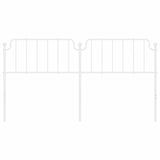 Metal Headboard White 183 cm King - Top-Down View