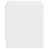 Bedside Cabinet with Glass Door White 35x37x42 cm - Close-Up Angle