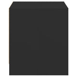 Bedside Cabinets with Glass Doors 2 pcs Black 35x37x42 cm