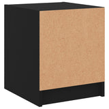 Bedside Cabinets with Glass Doors 2 pcs Black 35x37x42 cm - Extra Image