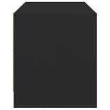 TV Cabinet with Glass Doors Black 68x37x42 cm - Close-Up Angle