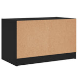 TV Cabinet with Glass Doors Black 68x37x42 cm - Low Angle