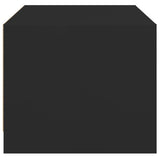 Coffee Table with Glass Doors Black 68x50x42 cm