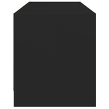 TV Cabinet with Glass Doors Black 102x37x42 cm - Close-Up Angle