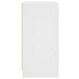 Side Cabinet with Glass Doors White 68x37x75.5 cm