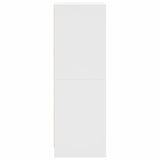 Highboard with Glass Doors White 35x37x109 cm - Close-Up Angle