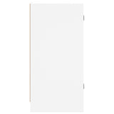 Side Cabinet with Glass Doors White 35x37x75.5 cm - Close-Up Angle