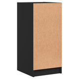 Side Cabinet with Glass Doors Black 35x37x75.5 cm - Low Angle