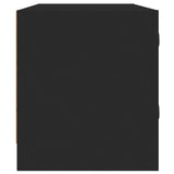 TV Cabinet with Glass Doors Black 102x37x42 cm - Close-Up Angle