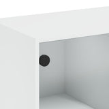 Coffee Table with Glass Doors White 102x50x42 cm - Extra Image