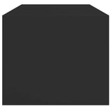Coffee Table with Glass Doors Black 102x50x42 cm