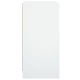 Side Cabinet with Glass Doors White 68x37x75.5 cm