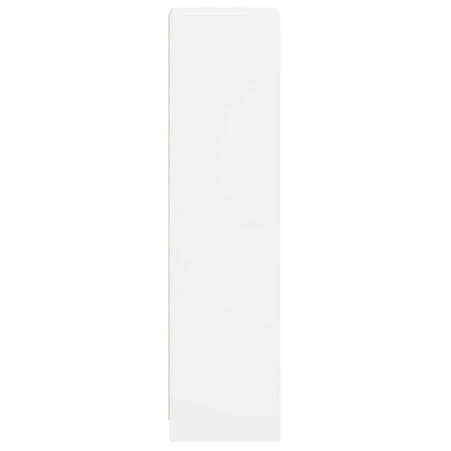 Highboard with Glass Door White 35x37x142 cm