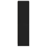 Highboard with Glass Door Black 35x37x142 cm
