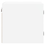 Bedside Cabinets with Glass Doors 2 pcs White 35x37x35 cm - Low Angle