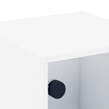 Bedside Cabinets with Glass Doors 2 pcs White 35x37x35 cm - Extra Image