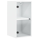 Wall Cabinet with Glass Doors White 35x37x68.5 cm - Front View