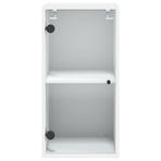 Wall Cabinet with Glass Doors White 35x37x68.5 cm