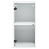 Wall Cabinet with Glass Doors White 35x37x68.5 cm - Rear View